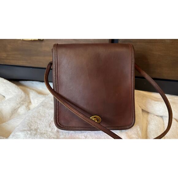 RARE ANILINE VELVET Coach Vintage Washed Leather Crossbody USA - Picture 7 of 8